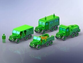 French Laffly S20 Truck Variants 1/144 in Smooth Fine Detail Plastic
