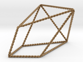 Twisted Chestahedron 2.2" in Natural Brass