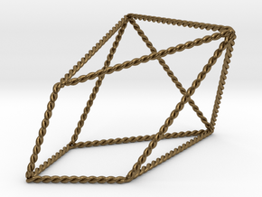 Twisted Chestahedron 2.2" in Natural Bronze