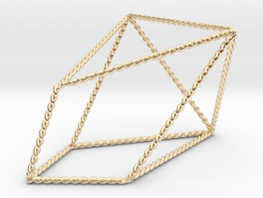 Twisted Chestahedron 2.2" in 14K Yellow Gold