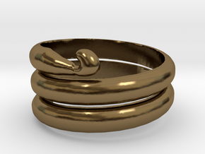 Crochet Hook Ring in Polished Bronze: 5 / 49