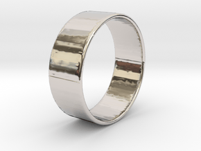 Band Ring  - 14K Rose Gold Plated in Platinum