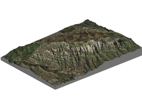 Montserrat Mountains Map: A4 Size in Full Color Sandstone