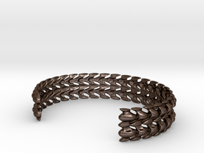 Bones Bracelet in Polished Bronze Steel