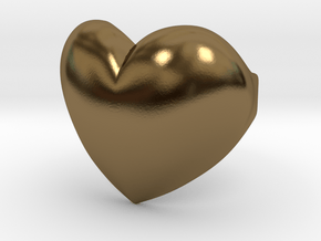 Heart ring in Polished Bronze