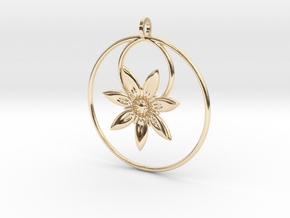 YyFlower Pendant in 14K Yellow Gold