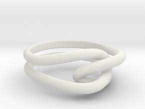 Whitehead ring (US sizes 1.5 – 5.5) in White Natural Versatile Plastic: 1.5 / 40.5