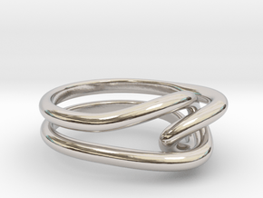 Whitehead ring (US sizes 1.5 – 5.5) in Rhodium Plated Brass: 3.5 / 45.25