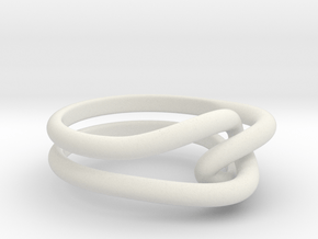 Whitehead ring (US sizes 1.5 – 5.5) in White Natural Versatile Plastic: 4.5 / 47.75