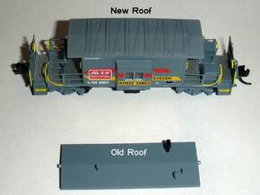N Bluford Shops Transfer Caboose Roof x2 in Tan Fine Detail Plastic