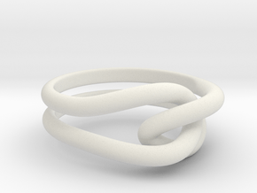 Whitehead ring (US sizes 5.75 – 9.75) in White Natural Versatile Plastic: 5.75 / 50.875