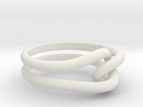 Whitehead ring (US sizes 5.75 – 9.75) in White Natural Versatile Plastic: 9.75 / 60.875