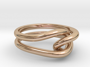 Whitehead ring (US sizes 10 – 13) in 14k Rose Gold Plated Brass: 10 / 61.5
