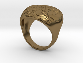 Heart Ring in Polished Bronze