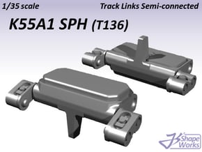 1/35 K55A1 SPH Track Links semi-connected  in Tan Fine Detail Plastic