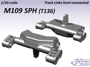 1/35 M109 SPH Track Links semi-connected in Tan Fine Detail Plastic