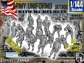 1/144 Modern Uniforms M1 Helmets Set302 in Tan Fine Detail Plastic