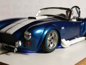 Slot car chassis for Cobra 1/28 in Blue Processed Versatile Plastic