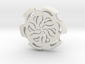 Holllow Medallion  in White Natural Versatile Plastic