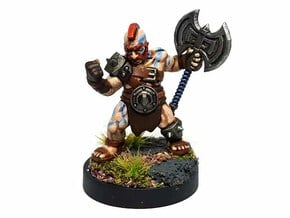 Dwarf Barbarian in Smooth Fine Detail Plastic