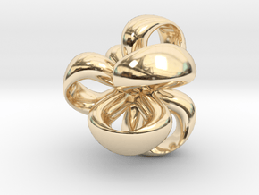 Mutiple Ribbon Pendant in 14k Gold Plated Brass