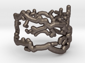 Root ring (US sizes 1.5 – 5.5) in Polished Bronzed Silver Steel: 3.25 / 44.625