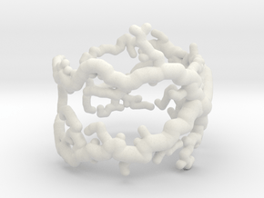 Root ring (US sizes 5.75 – 9.75) in White Natural Versatile Plastic: 9.75 / 60.875
