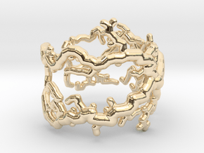 Root ring (US sizes 5.75 – 9.75) in 14k Gold Plated Brass: 9.75 / 60.875