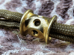 Twisted Lantern Bead  in Natural Brass