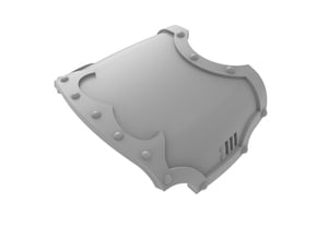 Knight - Left Hand Blank Claw Cover  in Smooth Fine Detail Plastic