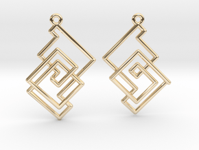 Cobweb Earrings in 14k Gold Plated Brass