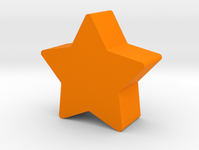 Star Game Piece in Orange Processed Versatile Plastic