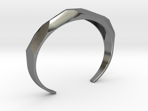 faceted cuff bracelet in Polished Silver