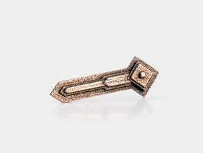 Lafayette Tie Bar in Polished Bronzed Silver Steel