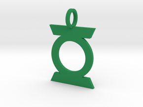 Green Lantern Pendant Ver. 2 in Green Processed Versatile Plastic