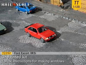 Ford Escort XR3i (TT 1:120) in Gray Fine Detail Plastic