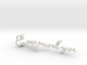 3dWordFlip: Emmalyn/Rose in White Natural Versatile Plastic