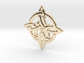 Celtic Initial A in 14K Yellow Gold