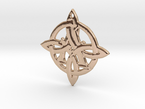 Celtic Initial A in 14k Rose Gold Plated Brass