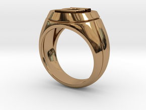 Green Lantern Ring in Polished Brass