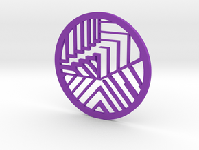 Zen Pendant in Purple Processed Versatile Plastic