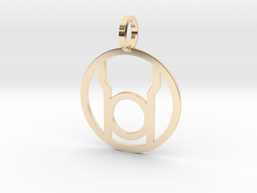 Red Lantern Pendant in 14k Gold Plated Brass