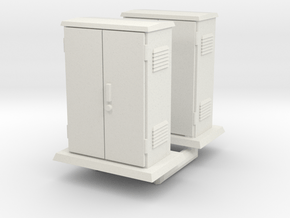 Padmount  Electrical Box 01. O Scale (1:43) in White Natural Versatile Plastic