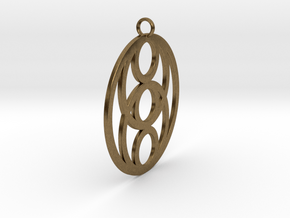 Pendant 6 Circles Ø ~ 43mm / 1.7 inches in Natural Bronze