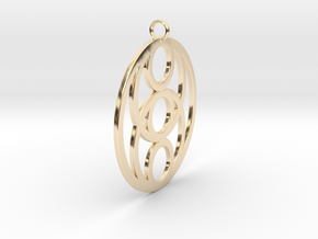Pendant 6 Circles Ø ~ 43mm / 1.7 inches in 14k Gold Plated Brass