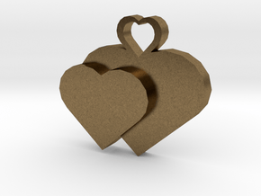 Heart2heart Pendant in Natural Bronze