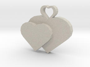 Heart2heart Pendant in Natural Sandstone