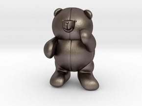 Pocket bear in Polished Bronzed Silver Steel
