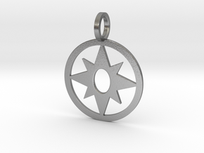 Star Sapphire Pendant in Natural Silver