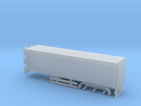 N Gauge Articulated Lorry Box Trailer in Tan Fine Detail Plastic